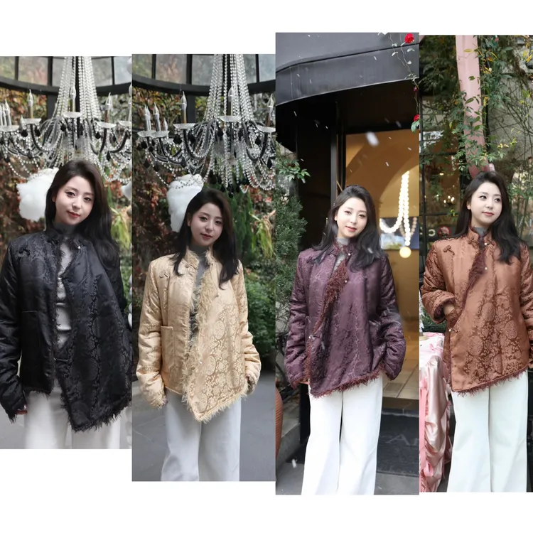 秋冬新款加厚加绒民族风藏式外套女款保暖上衣藏服