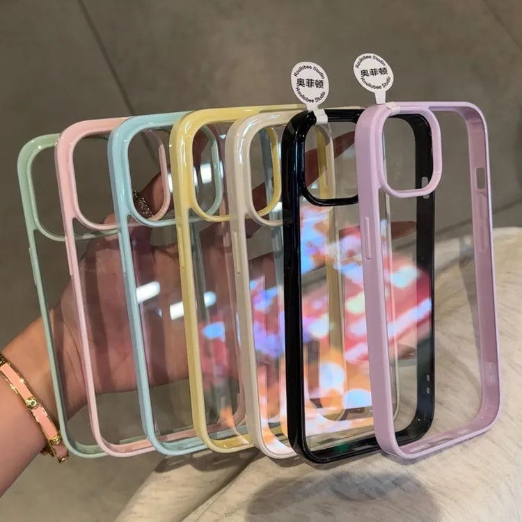 奥菲顿简约纯色适用iPhone16/15promax亚克力苹果14手机壳13/12套