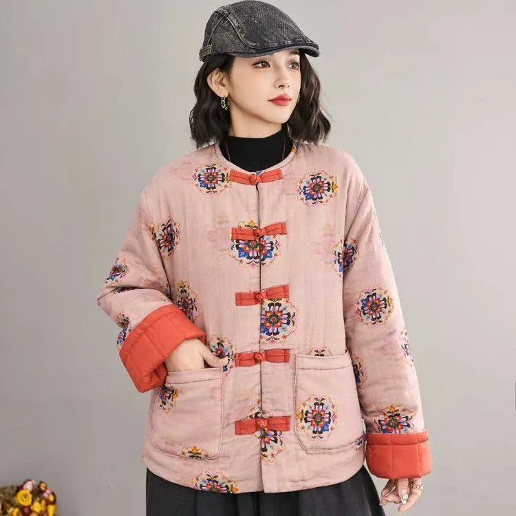 冬季新款复古宽松加厚百搭冬季保暖新疆棉花棉服