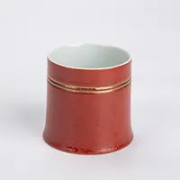[ZM]大号 时来运转杯 宫红 扒花·万花纹 280ml