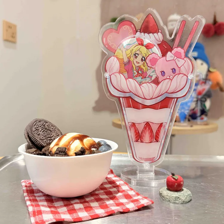 新款偶活八角系列亚克力谷美吧唧托杯装饰摆件创意桌面立牌