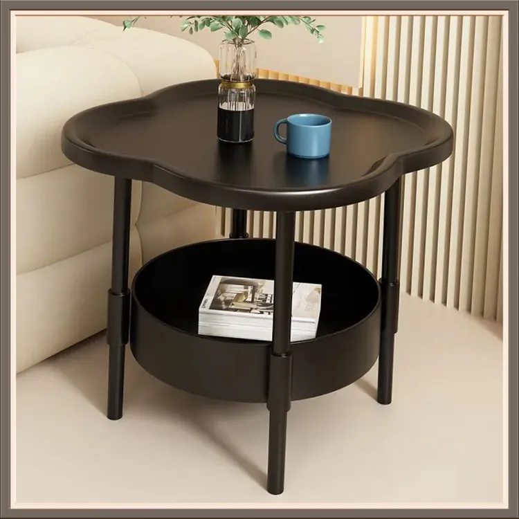 加厚四叶草边几卧室简约ZPY8可移动小茶几厨房置物架多功能【雅趣】