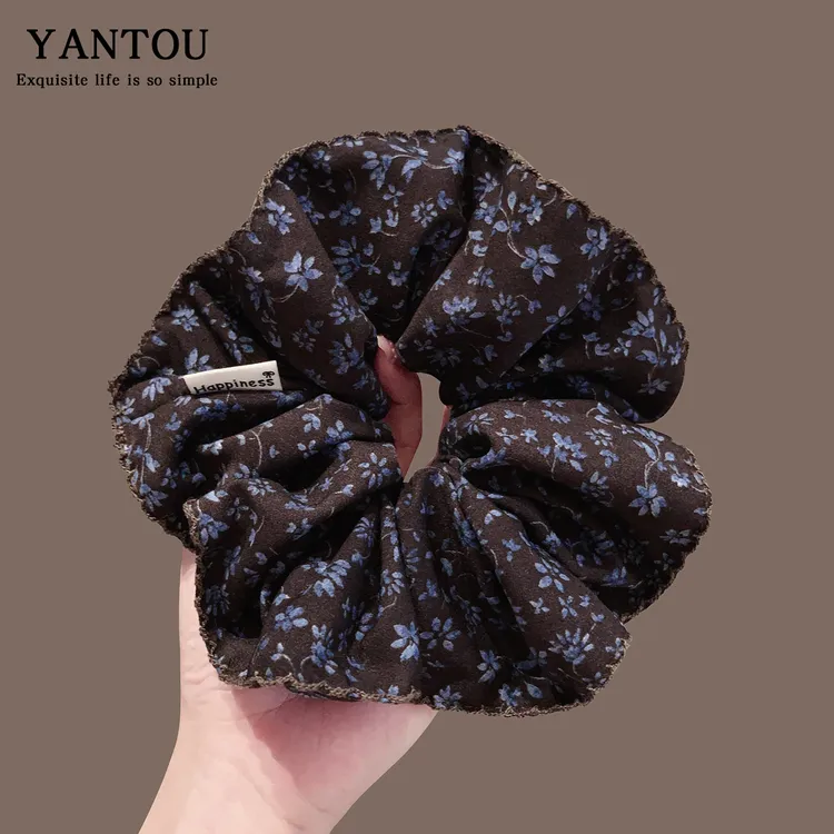 2025新款高级感碎花大肠发圈韩系ins风扎马尾头绳氛围感发绳发饰