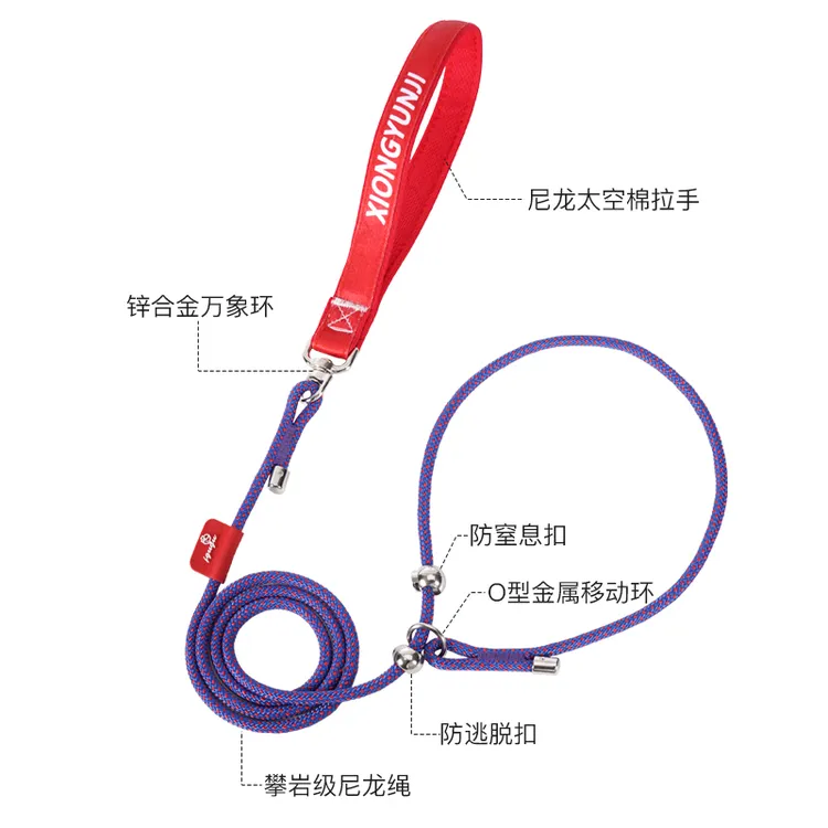 狗狗p链p绳狗狗牵引绳遛狗链子小中大型犬训犬防爆冲打结遛狗必备