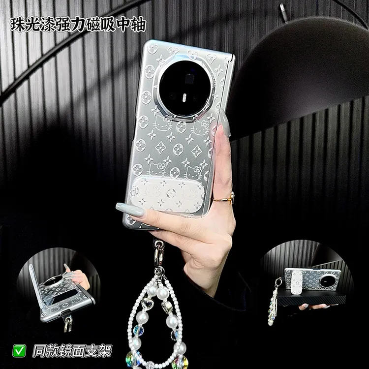 适用荣耀magicv3手机壳新款magic折叠屏v3高级感超薄卡通支架女款