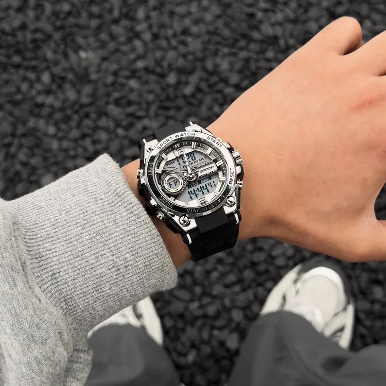 电子表男款学生初高中生学院风高颜值潮流腕表夜光运动多功能手表