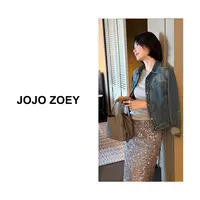 JOJO ZOEY【小城之恋】~法式独特绝美重工亮片半身裙女bq-4301