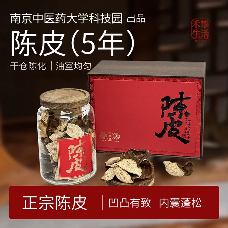 南中医新会陈皮礼盒168克正宗五年老陈皮代用茶送长辈科技园出品