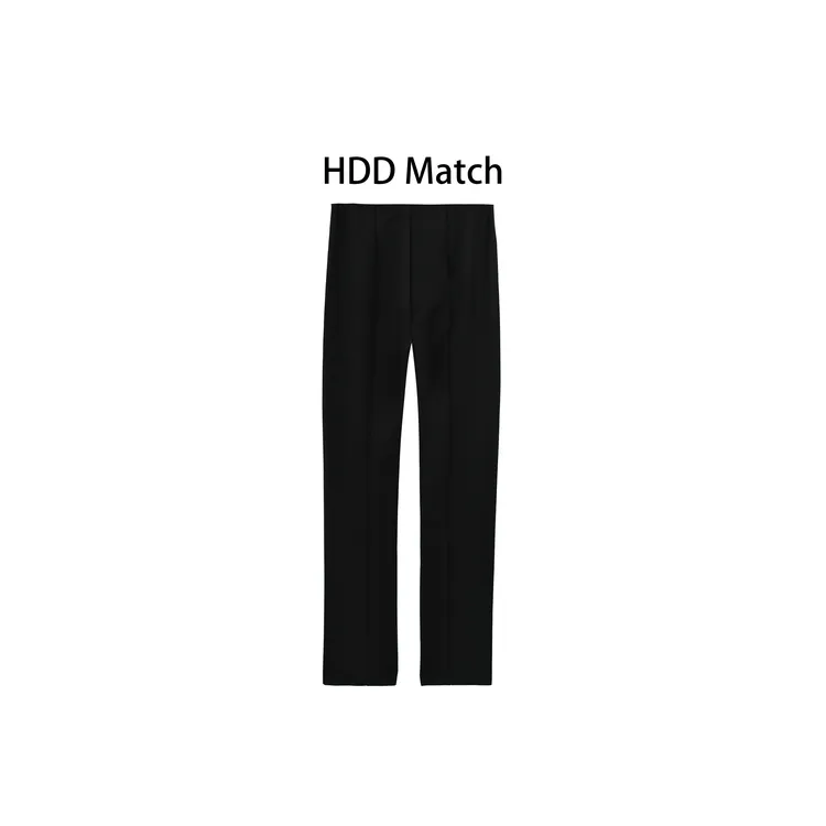 HDD- "直腿方式" 秋季女款显瘦定制修身弹力开衩休闲裤   Y8744