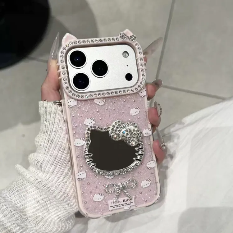 新款简约KT猫蝴蝶结适用于iPhone17promax手机壳苹果16防摔15小众