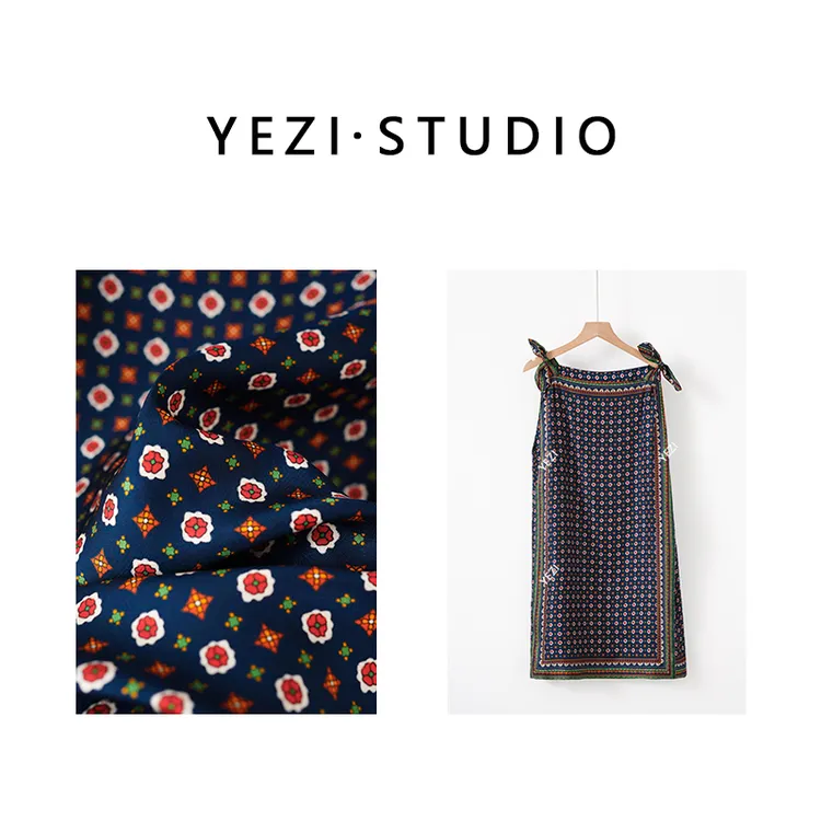 【丝巾裙】18姆米百百桑蚕丝小众度假印花背心裙25234062