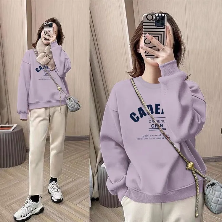 卫衣女春秋季2025新款爆款薄款宽松高端冬季洋气衣服大码长袖上衣