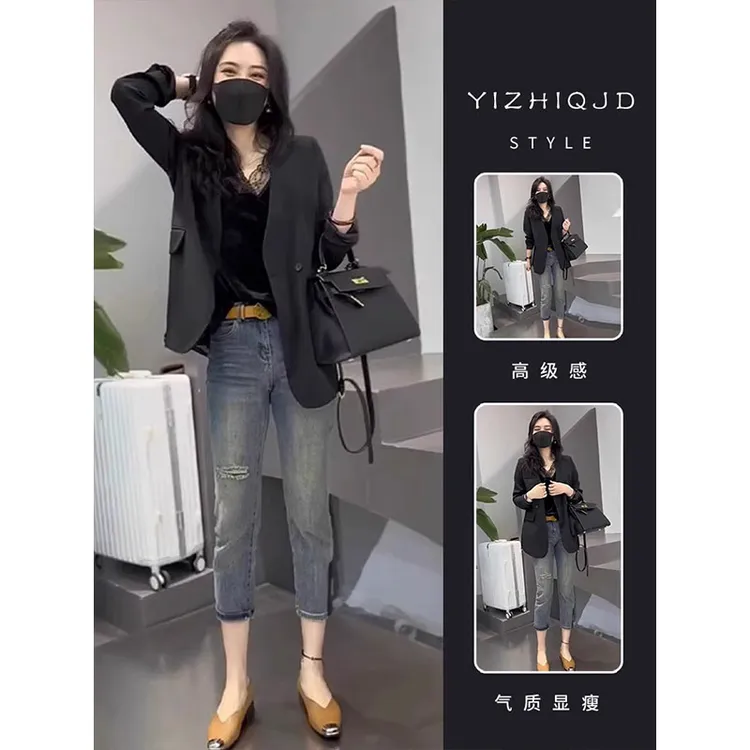 高级感时尚休闲西装外套小众高端精致气质女装两件套装秋季新款女
