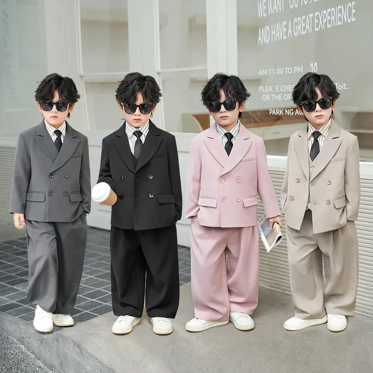 男童潮帅气时髦西装外套儿童休闲周岁男宝宝西服礼服外套男孩生日