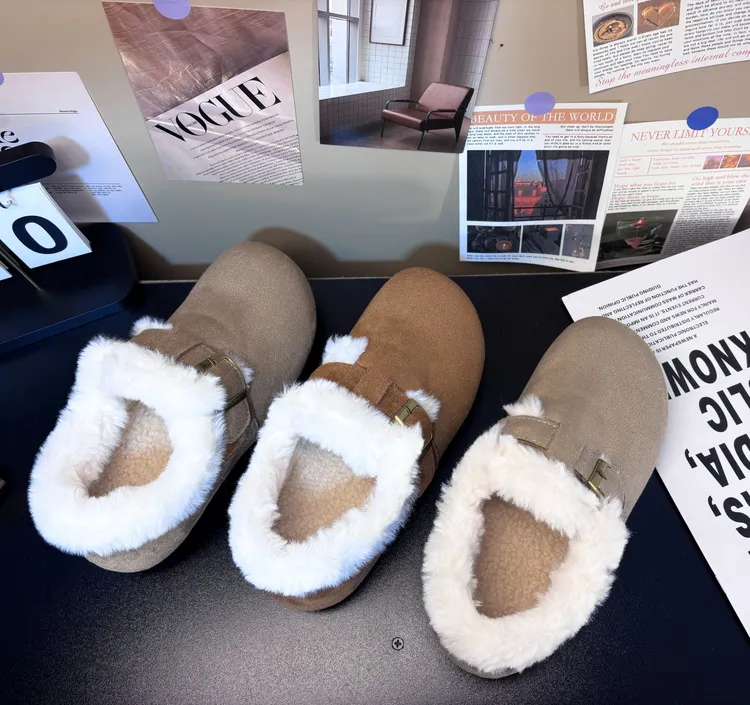 【乐芙兰】潮流风休闲纯色休闲风雪地靴棉鞋勃肯轻职风复古港风冬季