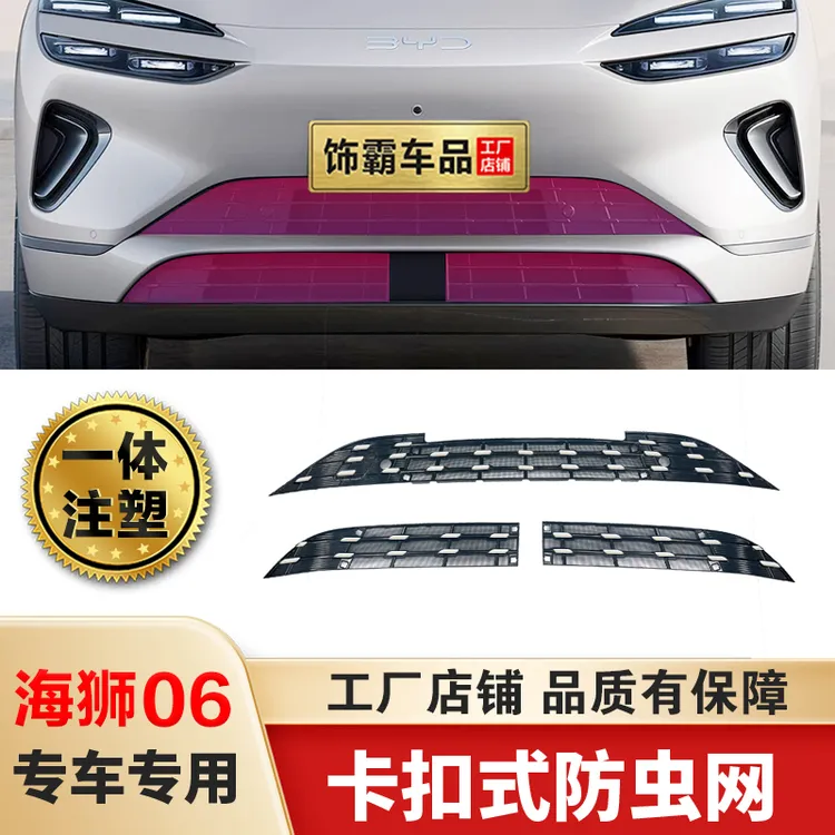 【饰霸】比亚迪海狮06dmi/EV满天星防虫网前杠中网水箱格栅改装配件