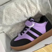 2024冬季新款时尚百搭女童休闲童鞋加绒保暖德训鞋 C004