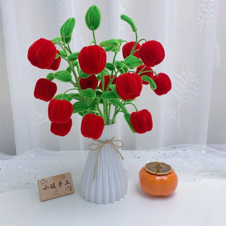 【主播福利  送大花瓶】平安果红苹果（中号）材料包diy（非成品）