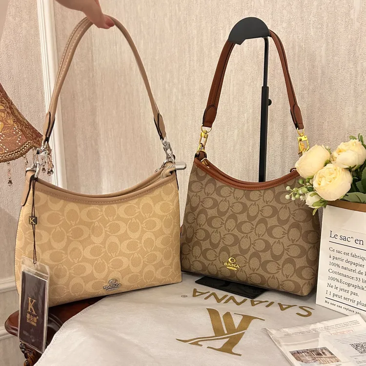 【四季款-流浪包】5个隔层·秋冬经典蔻C印花焦糖色豆沙色枫木色包