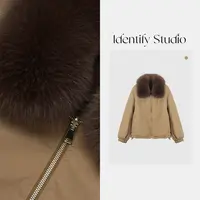  IDENTIFY冬季时尚双面穿狐狸毛领拼接设计羽绒外套25AWG112946