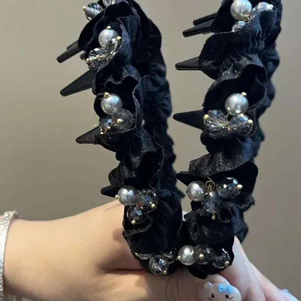 【花韵发箍】花边褶皱高颅顶锯齿头箍2025新款法式高级感发饰头饰