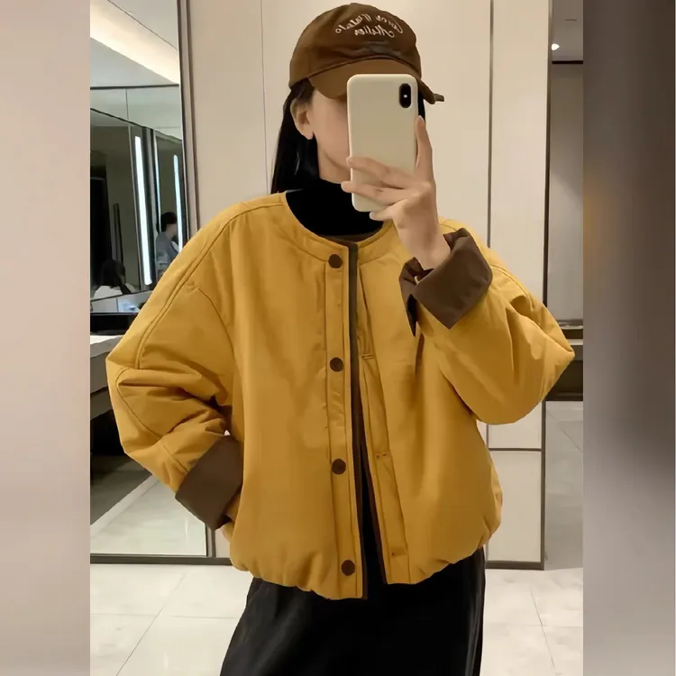 【全额运补】韩系ins短款女外套2025年冬季新款棉服女通勤百搭