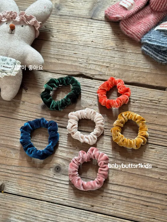 韩系丝绒女童小肠发圈四季丸子头扎头皮筋头绳发饰