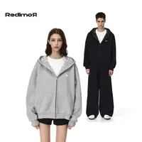 REDIMOR美式开衫连帽卫衣秋冬季宽松百搭潮牌情侣拉链253RZ1351