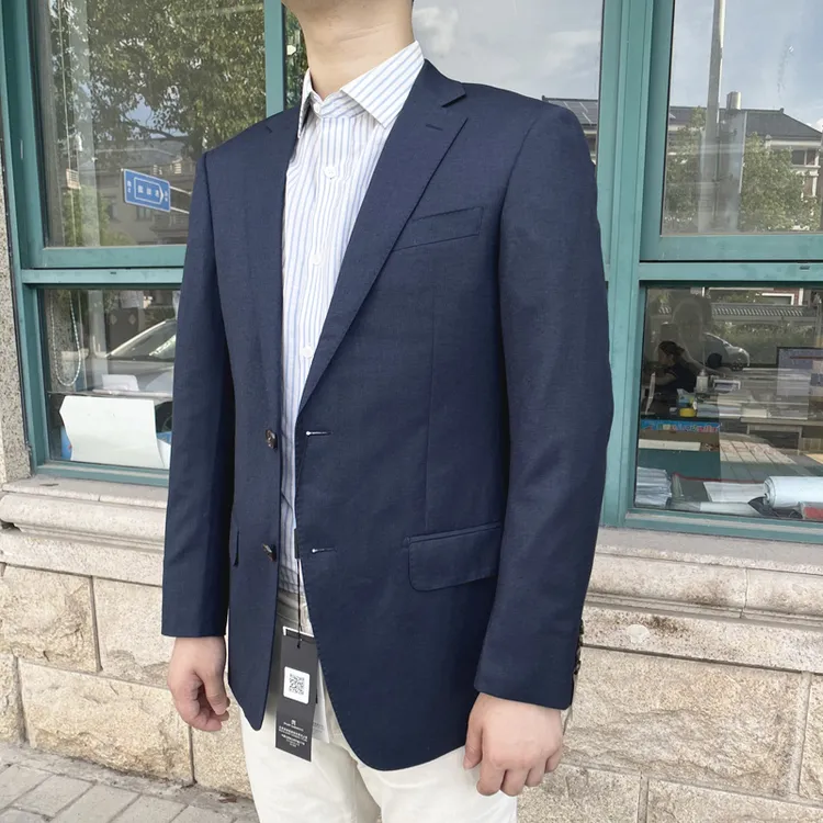 860336 进口面料【杰诺尼】羊毛97.8% 春秋男士西服二扣羊毛单西