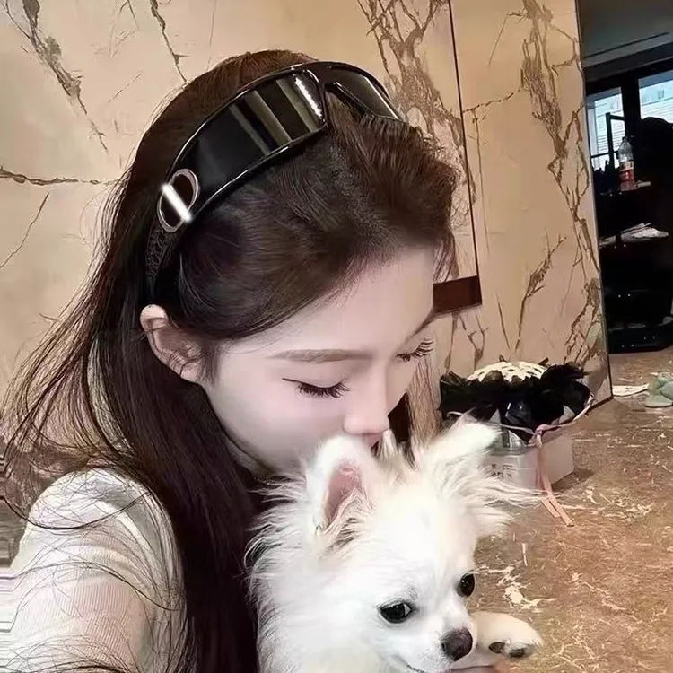 新款发箍墨镜未来科技感防风太阳镜女高档护目镜骑行运动太阳眼镜