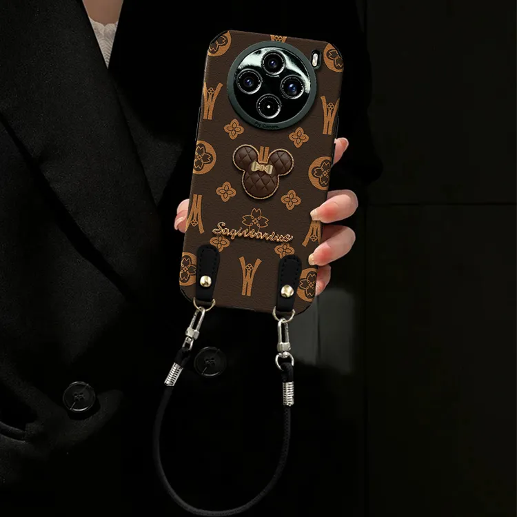 汇客凡品【VIVOX100/100SPro】轻奢皮质荔枝纹ins创意防摔手机壳