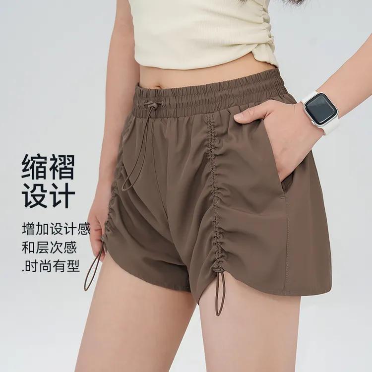美式休闲短裤运动短裤女健身跑步速干短裤夏外穿瑜伽裤夏季4209