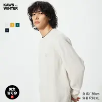 优衣库男装女装KAWS柔软绵羊毛圆领针织衫长袖毛衣毛衫秋冬485271