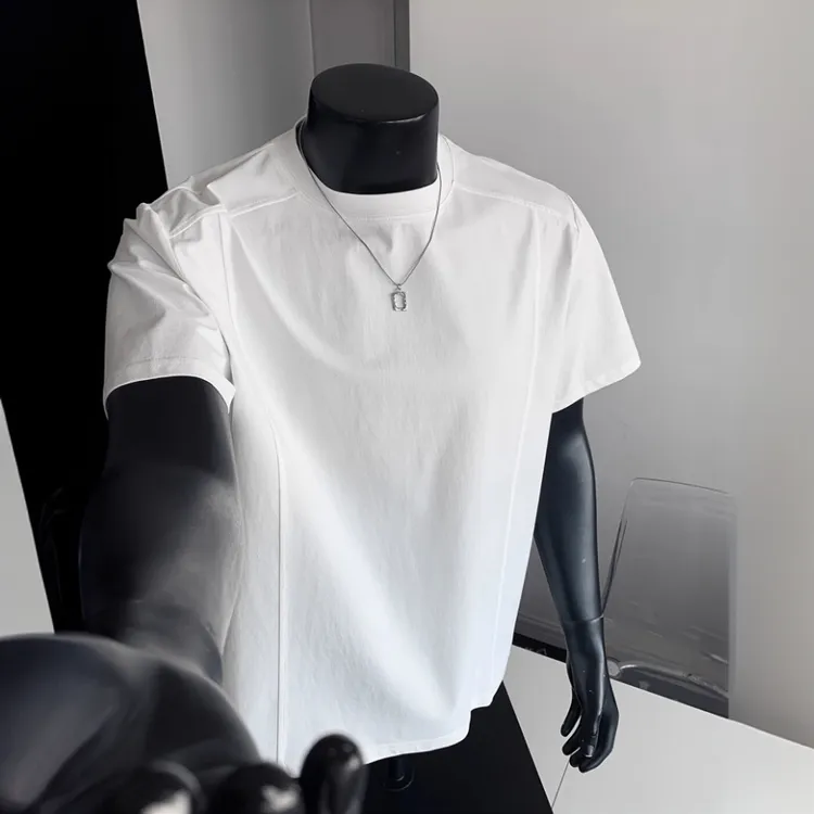 冰丝凉感速干t恤短袖男夏季薄款upf50+防晒冰感健身运动正肩体恤