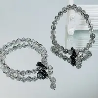 【084 黑发无敌】黑发晶6-7mm手串面小仙多样性发其一Z