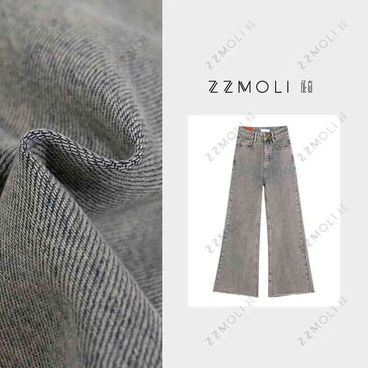 ZZMOLI 美式痞帅废土风 复古高街显瘦微喇阔腿牛仔裤子女ZBK93032