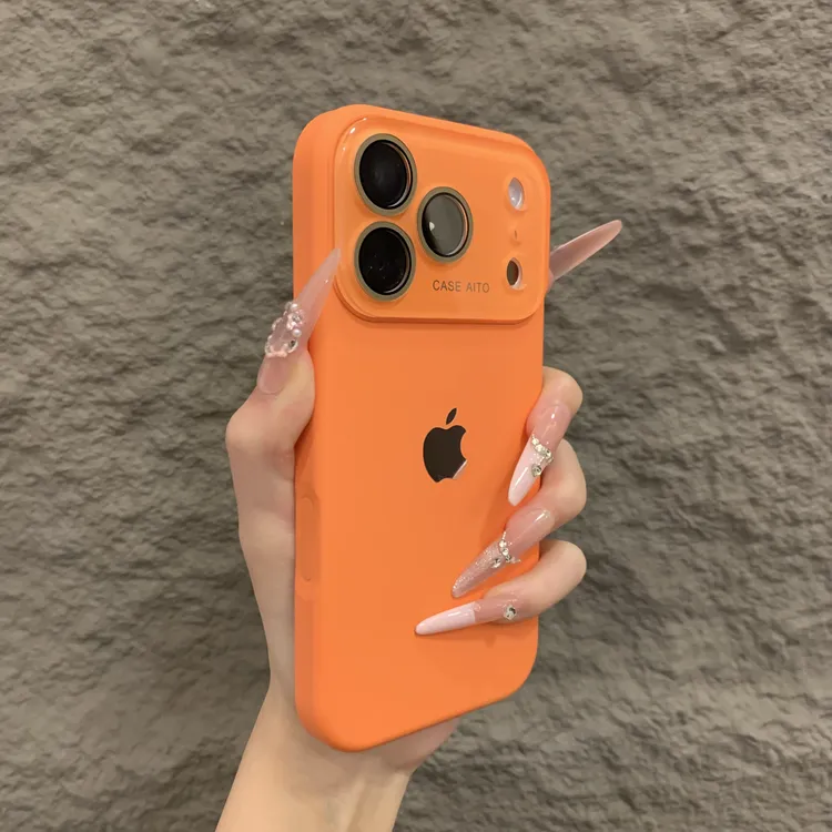  时尚液态硅胶适用苹果17promax手机壳小众iPhone16简约15纯色14