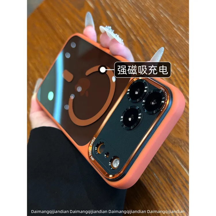 新款适用iphone17promax壳星宇橙金属镜头苹果17air保护套透黑16p