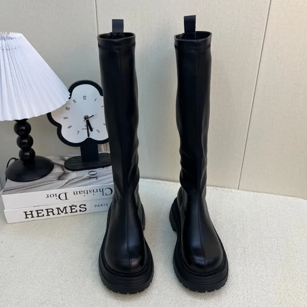 黑色高筒靴瘦瘦秋冬骑士靴长靴高筒靴长筒靴女款2025靴子女长筒靴