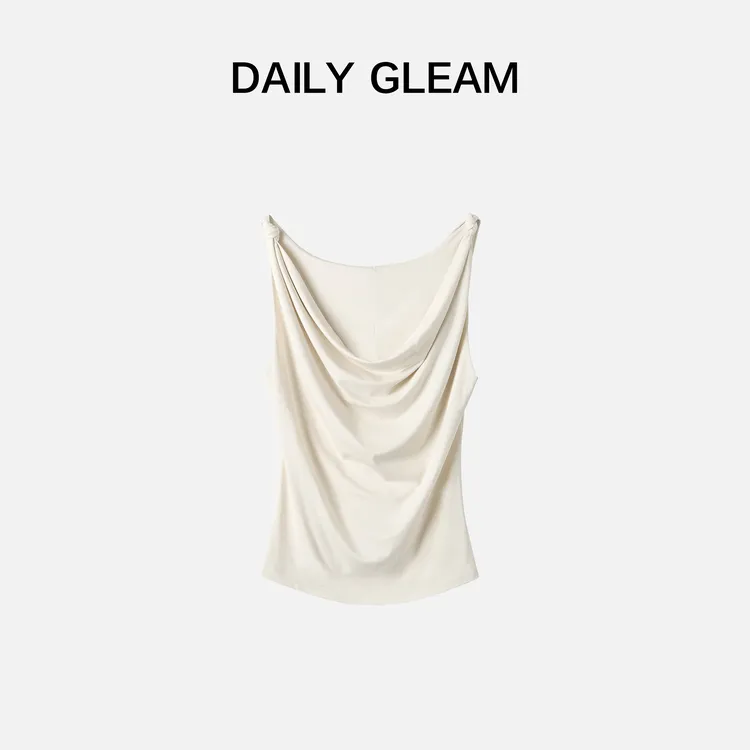 荡领吊带上衣收腰显瘦不挑人/面料透气柔软/极简百搭TYD011