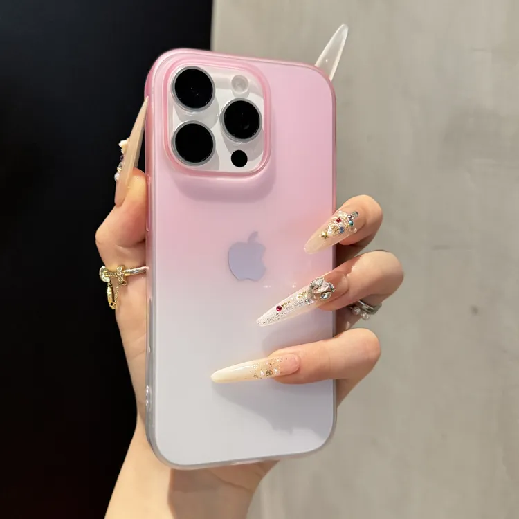 新款高级磨砂渐变防指纹适用苹果iPhone16promax手机壳15苹果14