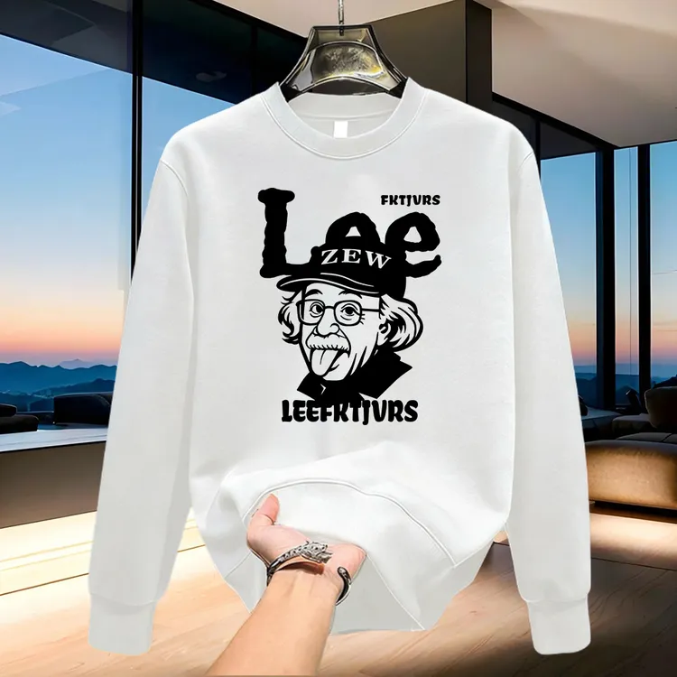 秋冬季新款潮牌百搭长袖卫衣加绒保暖青年休闲圆领男士高端上衣服