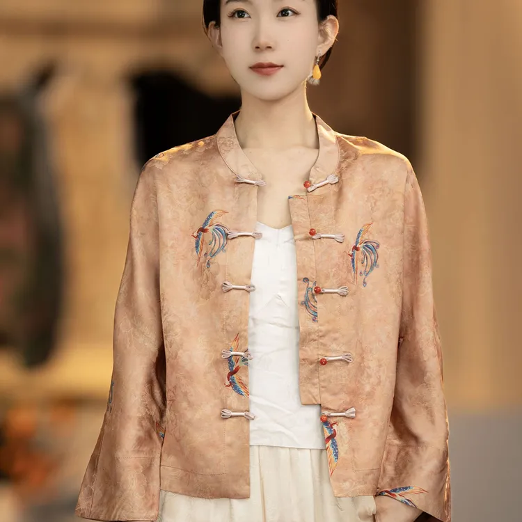 [粉凤凰]2025新款新中式衬衣3034X