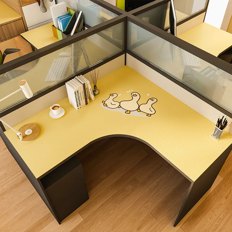 办公桌垫转角书桌垫拐角i型弧形学习写字台办公防水油桌面保护垫