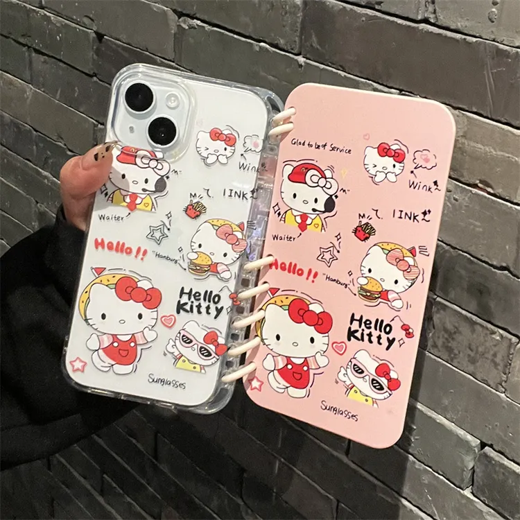 【苹果专属】翻盖笔记本手机壳适用iphone15/16/14/13/12凯蒂猫