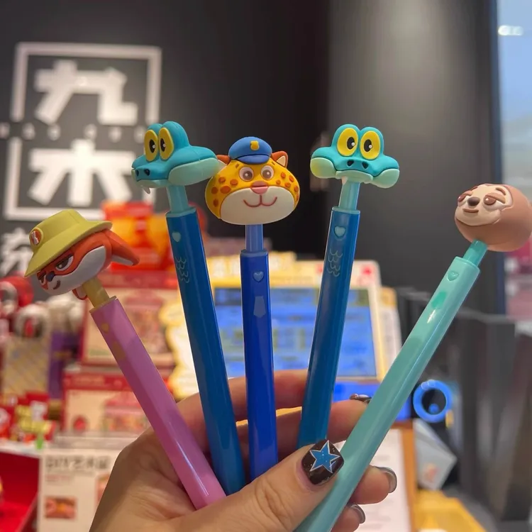 疯狂动物城2周边按压笔圆珠笔按压式笔学生盖瑞一条蛇卡通血清笔