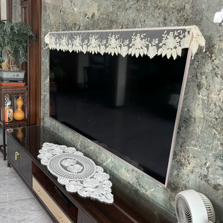 厂家直销新款独立简约钉珠电视盖巾挂式立式热销液晶电视防尘罩