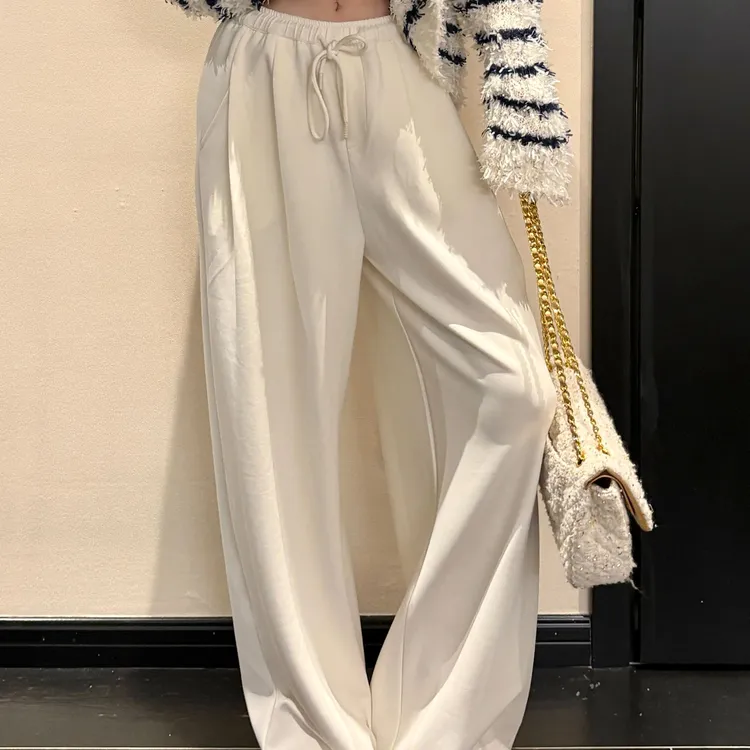 GUIDI GUDI【月半弯】气质亲肤慵懒休闲裤/黄加蓝