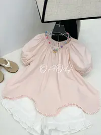 OAOH夏季中大童女童新款洋气休闲甜美薄款纯色气质套装TZ3771