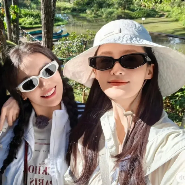 花少7马思纯李沁同款猫眼太阳镜日韩风潮流个性遮阳防晒修饰脸型 